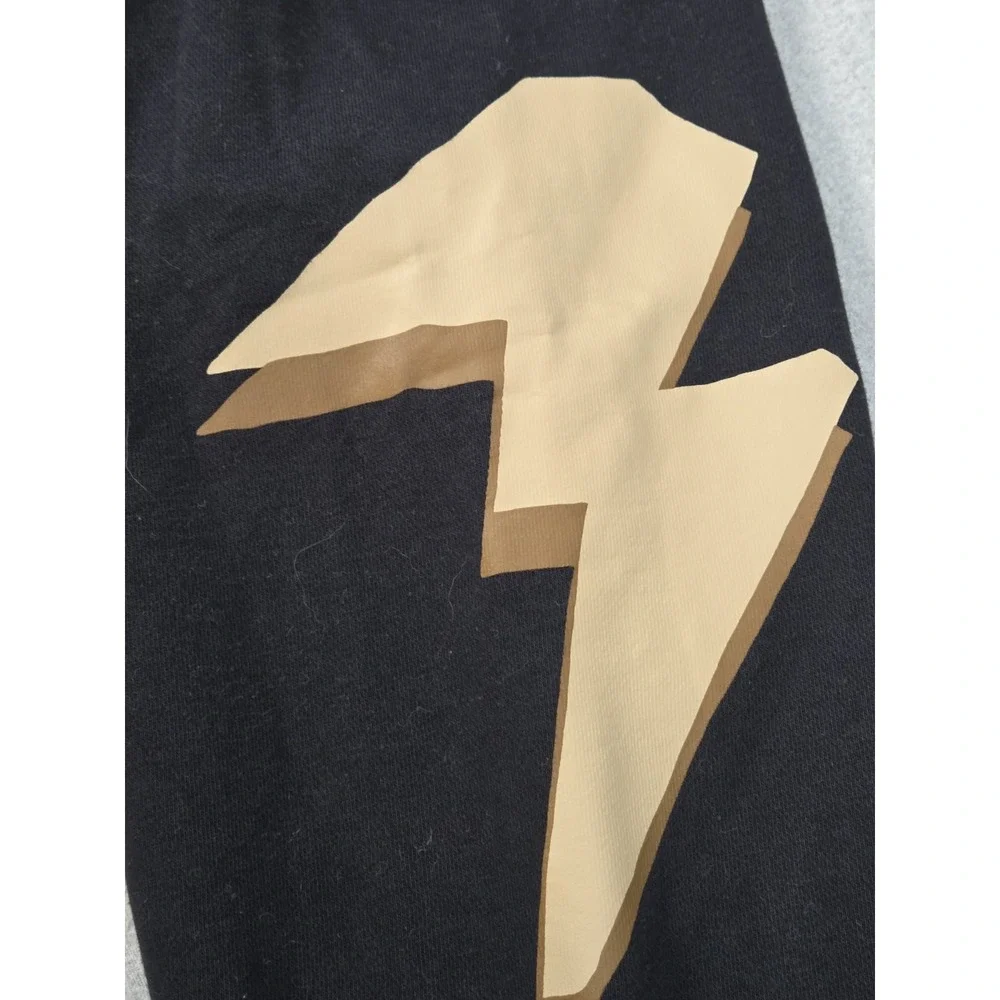 Air Jordan Essentials Hoodie 2XL Black Gold Metallic Lightning Graphic Pullover